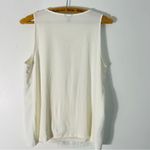 Ann Taylor White Sleeveless Tank Top w Jewel Embellished Neckline Size M Petite Photo 6