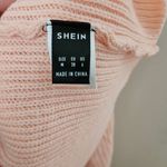SheIn Sweater Light Pink Peplum Knit Crewneck Business Casual Neutral Cute Photo 6