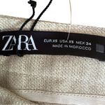 ZARA Women's High Waist Cream Shorts XS Photo 2