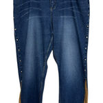 Baccini Vintage  Y2K Studded Cowgirl Flare Jeans with Suede Accents - Size 16 Photo 0