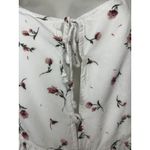 Urban Outfitters Dress Womens Medium White Pink Floral Tiered Babydoll Mini Photo 4