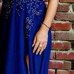 Navy Formal Dress Blue Size 4 Photo 0