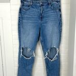 American Eagle  Distressed Knee Mom Jeans Size 18 Long Photo 0