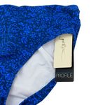 New Profile by Gottex Blue Floral Mehndi Mid Rise Swim Bikini Bottoms Size 16 Photo 3