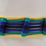 VTG Yves Saint Laurent Trimmings Woven Rope Belt Womens Statement Fringe Boho Yellow Photo 0