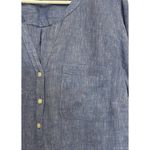 Talbots  Blue Size S 3/4 Sleeve Button-Down Shirt 100% Linen - Size 2X Photo 3