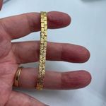 Vintage set faux gold chunky necklace and bracelet Photo 2