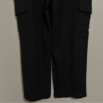 Mango MNG black pull on wide leg pants with cargo side pockets women’s size XL Photo 7