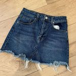 Francesca's Button Denim Skirt Photo 1