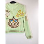 Joystick Dreamland Womens Hoodie Green Full Zip Embroidered Star Owl Y2K Medium Photo 11