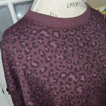 American Eagle NWT  Womens Purple Leopard Jegging Fit‎ Pullover Sweater Medium Photo 2