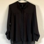 Mango MNG black button down blouse Photo 0