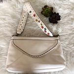 Carlos Santana  ivory floral strap purse with tiny‎ flowers on strap Photo 2