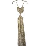 Faithfull the Brand Celina Midi Dress Cutout Tan TieDye Beach Size X-SMALL USA 2 Photo 2