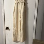 FRNCH  Paris Laurena Cotton Gauze Jumpsuit Button Tie Belt Wide Leg V Lagenlook Photo 9