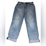 Loft  High Waist Boyfriend Jeans Medium Wash Women's Size 28/6 Petite NWT Photo 1