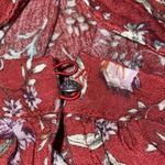 American Eagle Floral Boho Flowy Top XXS Button Up Back Photo 5