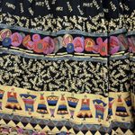 VTG Y2K Sz 4 Carole Little Skirt Cottagecore Abstract Boho Maxi Elastic Waist Black Photo 3