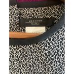 MAX MARA Mixed Print Houndstooth Top Leather Pockets Size 12 Weekend L Black Photo 2