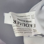 Ekouaer  Black and White Tropical Print Ruched One-Piece Swimsuit NWT Size Large Photo 8