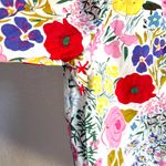 AVARA Womens Shirt Blouse White Multicolor Floral 3/4 Sleeve Size Large Photo 5