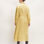 Everlane NWT Hammered Satin Shirt Dress Raffia Size 6 Photo 2