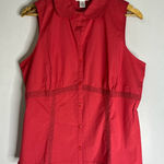 Loft  outlet‎ sleeveless Collar Button Down Lace Detail Pink CP0363 Photo 0