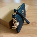 Coach  CF358 Boxed Corner Zip Wristlet In Signature Leather Debossed Photo 2