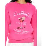 Forever 21  Pink Cocktails Graphic Fleece Crewneck Sweatshirt Women’s Large Photo 5