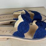 Jack Rogers  Womens Sandals 9.5 Laurin Crochet Sandal Midnight Blue Vacation Photo 3