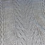 Elle | Gray Cable Knit 3/4 Length Sleeve Sweater | Small Photo 4