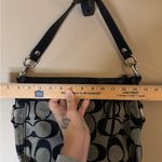 Coach  Zoe hobo bag in a black and grey signature canvas OS Photo 8