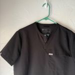 FIGS  Technical Collection XS Black Scrub Top Healthcare Medical‎ Uniform Photo 1