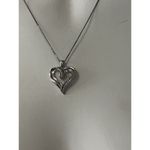 JC Penney Allure Sterling Silver Mom Heart Radiant Cut Crystal 18 " Necklace Photo 1