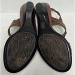 Sofft Brown Leather Slingback Ankle Strap Wedge Peep Toe Sandal Shoe 7.5W Wide Size 7.5 Photo 6