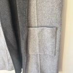 Eileen Fisher Doubleface Wool Cashmere Vest Gray Black Reversible Long Luxury Photo 4