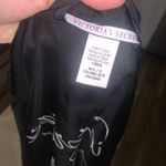 Victoria's Secret Victoria’s Secret logo satin like new black ruffle sleeve robe glam bridal Photo 3