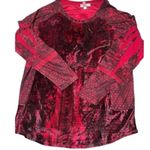 Dress Barn  Long Sleeve Red Velvet pullover top Photo 0