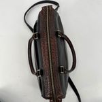 Brahmin Alligator Croc Black Leather Double Handle Bag with Crossbody Strap Photo 4