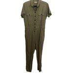 Outerknown  Women's Green Short Sleeve Button Up Sea Suit Size large Photo 1