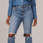 Abercrombie & Fitch  The Ankle Straight Ultra High Rise Curve Love Size 26 / 2 Photo 0