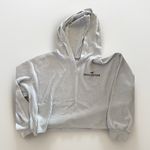 Hollister  Hoodie Y2K Sweatshirt Cropped Womens Large Blue Waffle Knit 90's Hip Photo 1