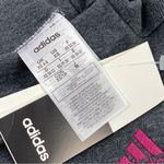 Adidas  Embroidered Dual Textured Fleece Lined Cropped Sweatshirt Gray XS New Photo 12