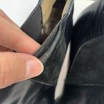 Salvatore Ferragamo  Sz 10 AA Ankle Heeled Boots Black Leather Pull On Almond Toe Photo 4