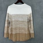 Chico's Sweater 1 M Beige Ombre Knit Pullover Quiet Luxury Neutral Minimalist Photo 7