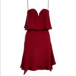 Kobi Halperin Trina Sweetheart Tiered Silk Red Cocktail Dress Size 4 Red Photo 1