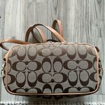 Coach Vintage signature “C” jacquard canvas and leather brown/tan backpack 6613 Photo 7