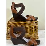 Johnston & Murphy Women's Wedge Sandals Brown/Tan Size 8M Photo 0