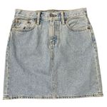 Levi's Levi’s Sz 25 Skirt Blue Jean Denim A Line Ridged Flat Front Short Mini Women’s Photo 0