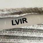 LVIR Merino Wool Cashmere Ribbed Midi Sweater Dress Size Medium Gray Photo 4